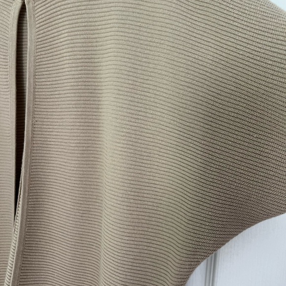 Tan Ribbed Open Cardigan - Picture 3 of 5